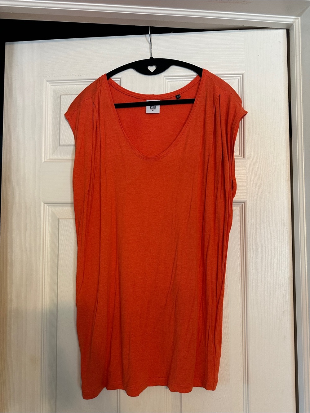 CAbi Vibrant Orange Scoop Neck Tank